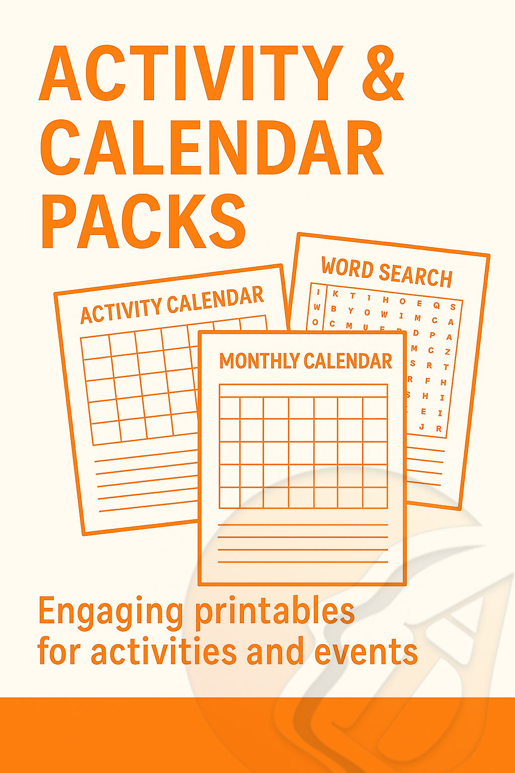 Activity and Calendar Packs for Activity Directors
